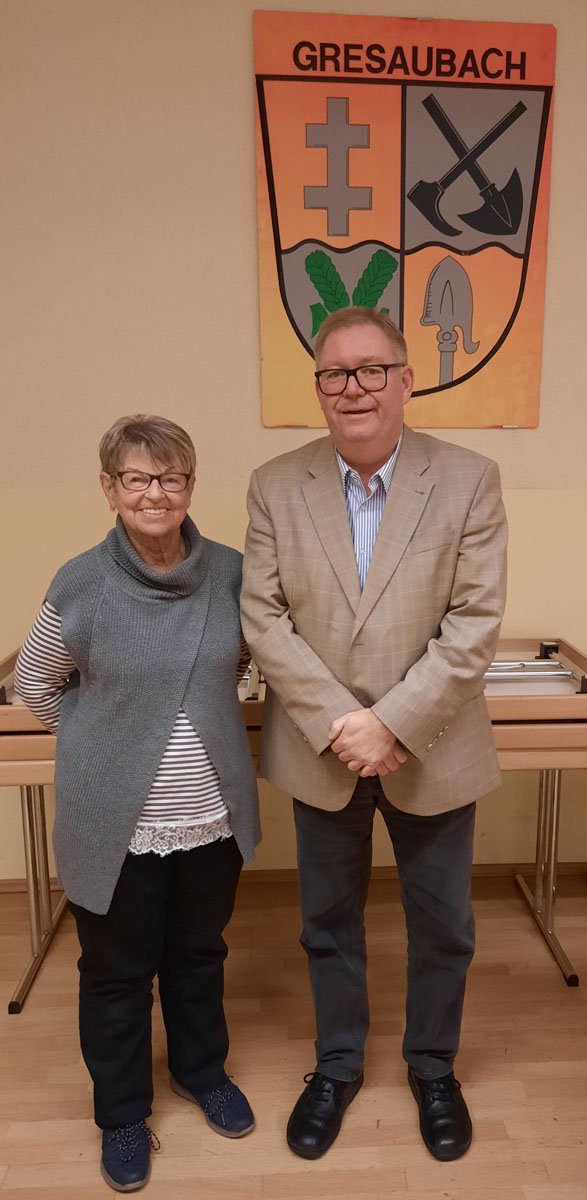 Christel Neufang & Ortsvorsteher Fred Metschberger (Foto:Götz Kehl)