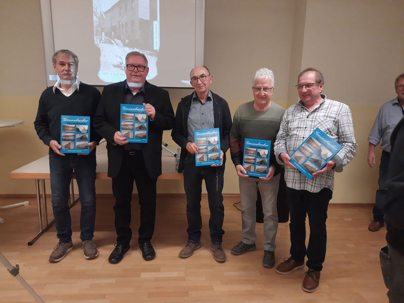 Alois Johann, Ortsvorsteher Fred Metschberger, Franz-Josef Warken,Edwin Warken, Dieter Pfeifer (Foto: Historischer Verein Gresaubach)